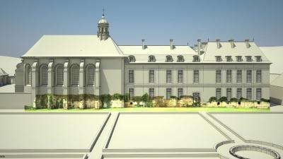 Superposition des vestiges en place sur la modélisation 3D