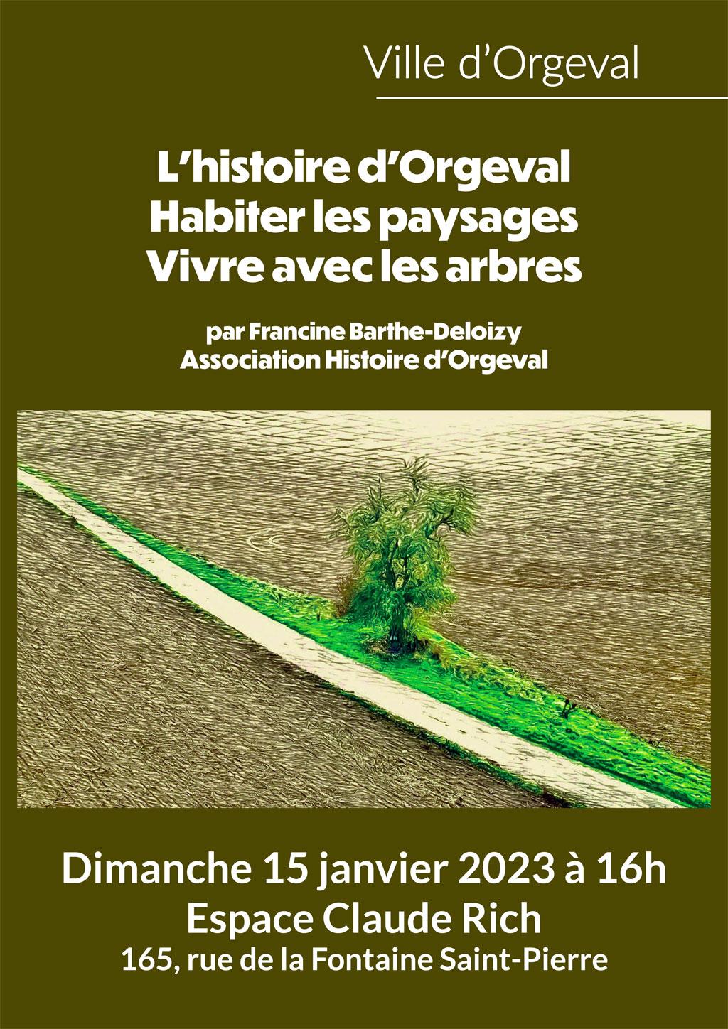 Invitation conference vivre avec les arbres 15 janvier 2023